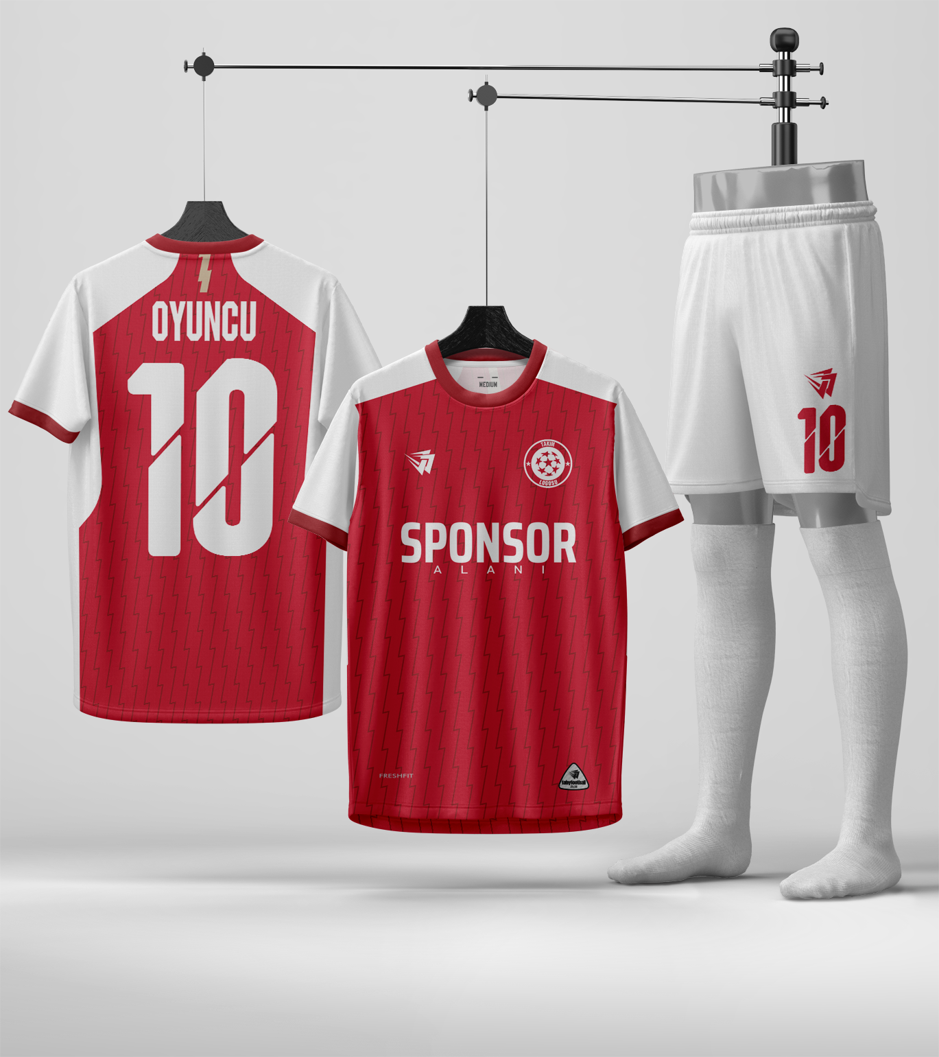 Arsenal 003 Halısaha Futbol Forma halısaha forması tasarla modeli Arsenal 003 Halısaha Futbol Forma; kırmızı ve beyaz forma, şort ve çorap takımı